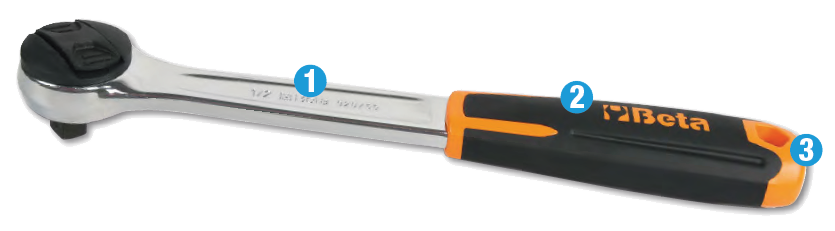 Struttura cricchetto reversibile a leva dritta Beta