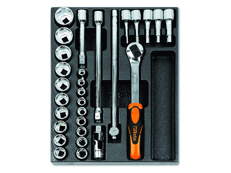 Termoformato rigido in ABS bussole da 1/4 e da 1/2 T112 – Beta Utensili