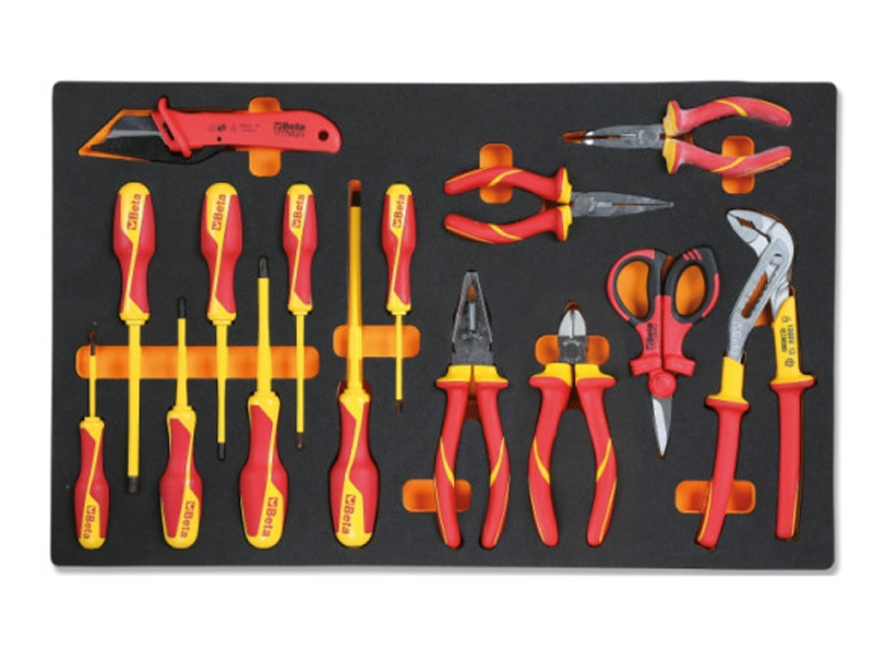 Assortimento 15 utensili isolati 1000V Beta M161 in termoformato morbido EVA