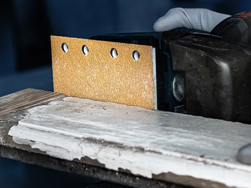 dettaglio foglio abrasivo rettangolare Bosch Expert C470