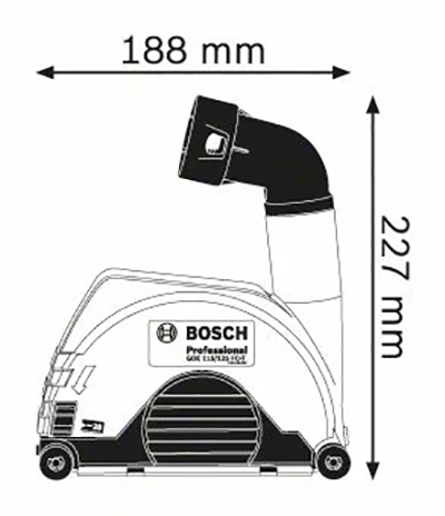 Dimensione cuffia aspirazione Bosch GDE 115/125 FC-T