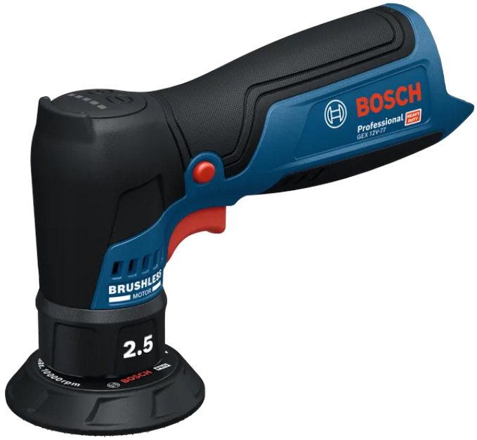 Contenu de la livraison de la ponceuse roto-orbitale Bosch GEX 12V-77