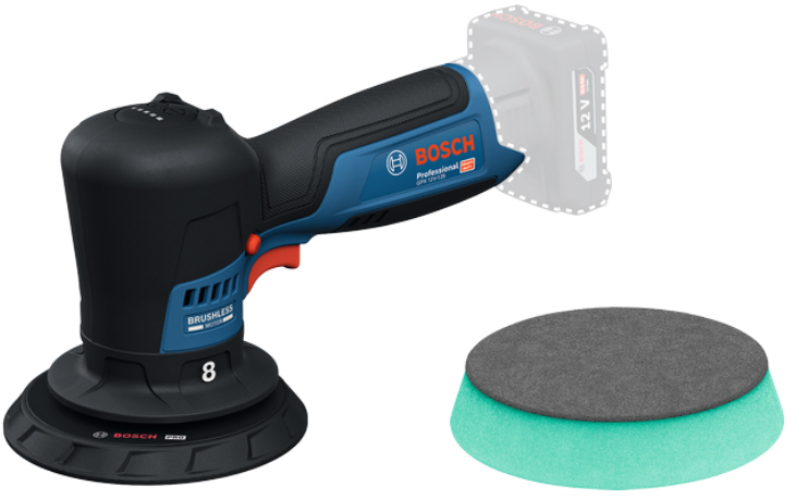 Zawartość zestawu polerki rotacyjno-orbitalnej Bosch GPX 12V-125