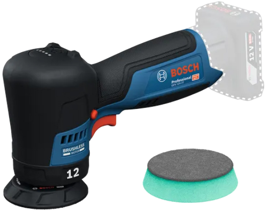 Contenu de la polisseuse rotorbitale Bosch GPX 12V-77