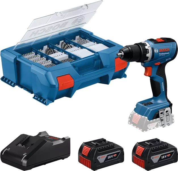 dotazione trapano avvitatore Bosch GSR 18V-65 con 82 accessori