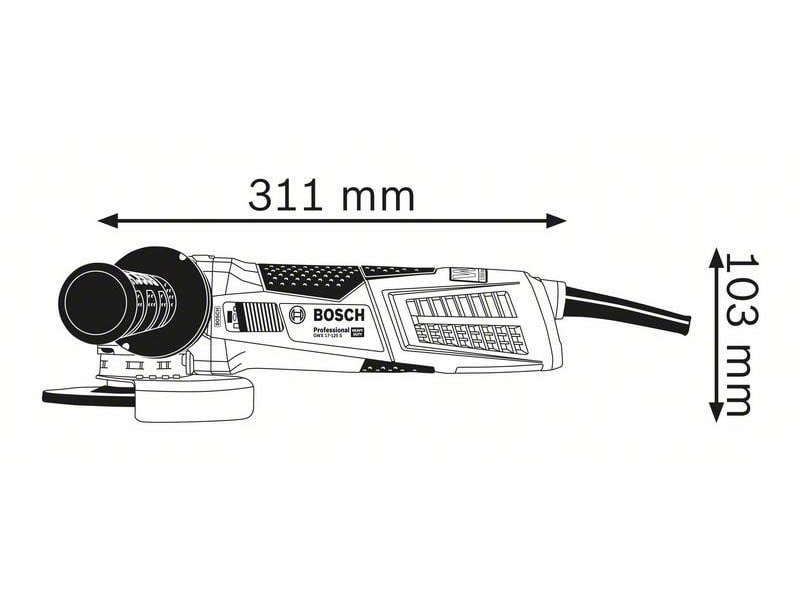 GWX 14-125 PROFESSIONAL SMERIGLIATRICE ANGOLARE CON SISTEMA X-LOCK