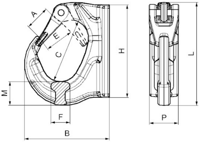 Schema punto ancoraggio Carcano C805