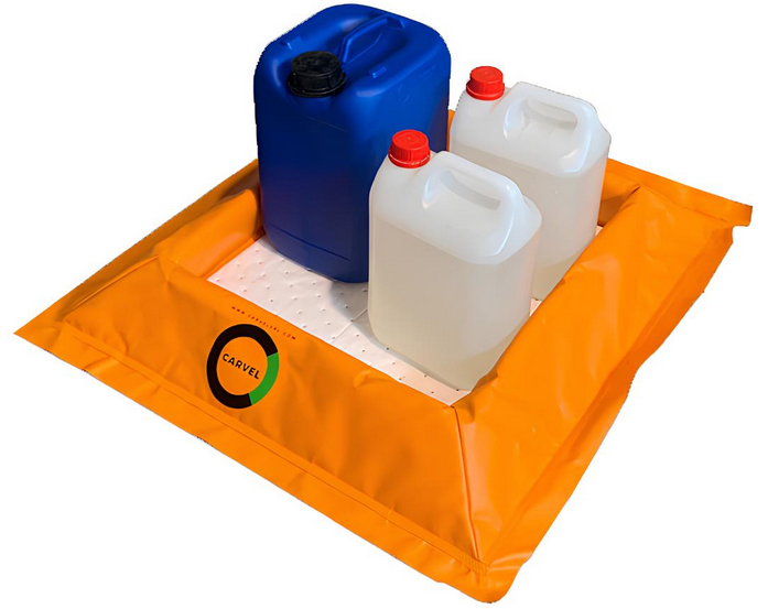 Dettaglio vasca di raccolta pieghevole Safe Flex 19 litri Carvel