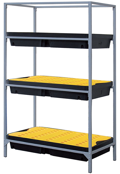 Dotazione scaffale con vasche di raccolta liquidi pericolosi SCA100PG Carvel