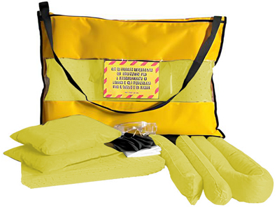 Dotazione kit assorbente per liquidi chimici Carvel in borsa Plus