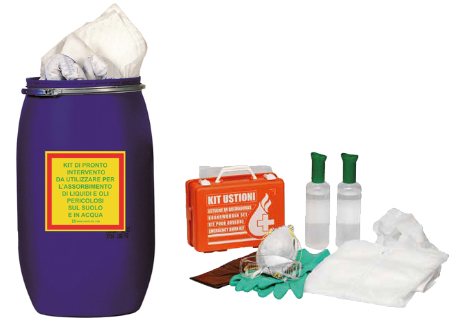 Dotazione kit assorbente per olio Carvel in fusto