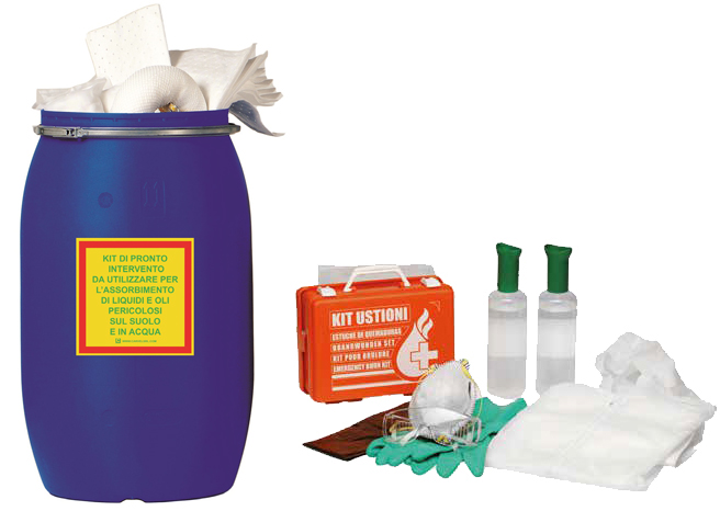 Dotazione kit assorbente per olio Carvel in fusto