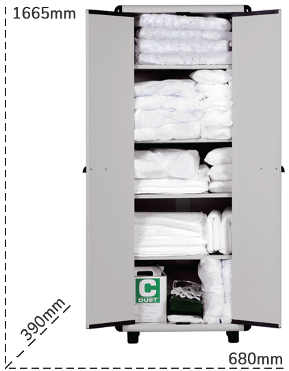 Schema tecnico armadio plastica per sversamenti olio Carvel