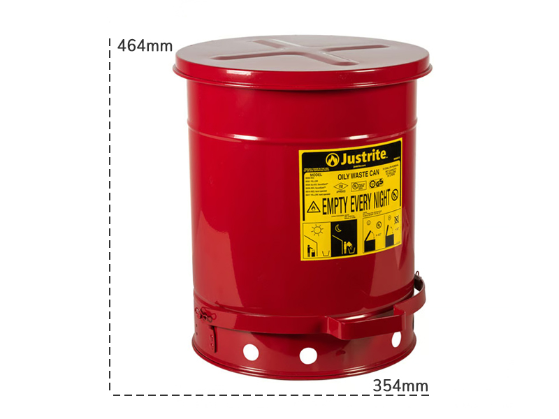 Schema tecnico contenitore rifiuti infiammabili Carvel 34Lt
