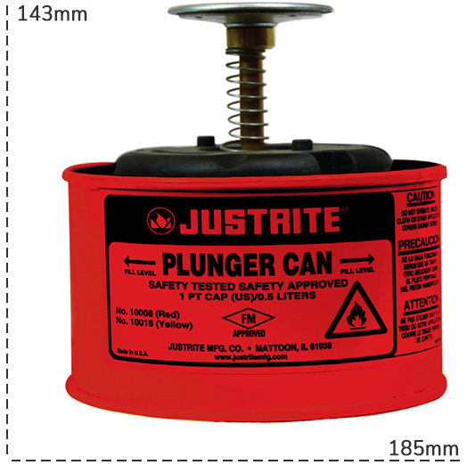 Schema tecnico contenitore a stantuffo per pulizia Carvel 1 Lt