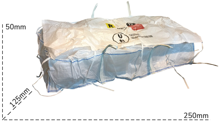 Schema tecnico saccone Big Bag omologato ONU 13H 3/Y Carvel