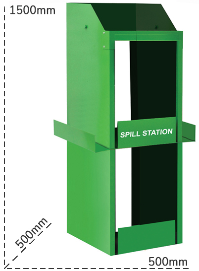 Schema tecnico Spill Station per materiale assorbente Carvel