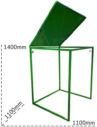 Schema tecnico struttura porta Big Bag con coperchio Carvel
