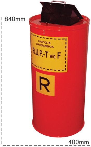 Schema tecnico contenitore recupero RUP T&F Carvel 100 litri