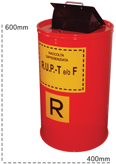Schema tecnico contenitore recupero RUP T&F Carvel 60 litri