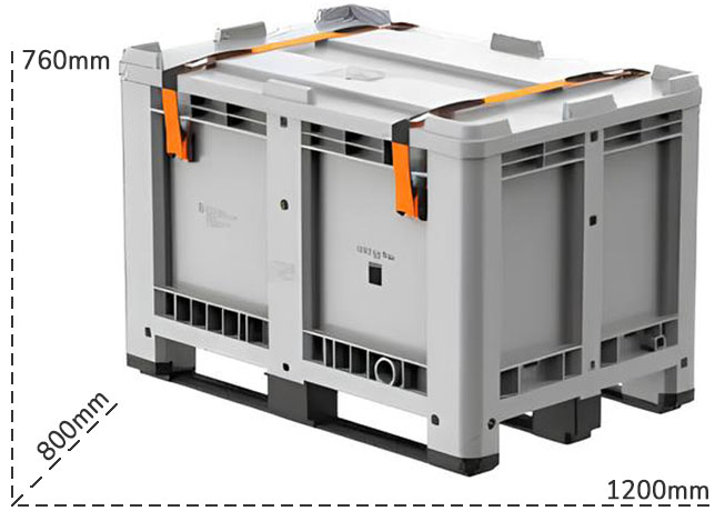 Schema tecnico contenitore raccolta differenziata batterie esaurite Carvel 470 litri