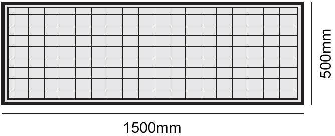 Schema tecnico pavimentazione modulare carrabile 500x1500mm Carvel