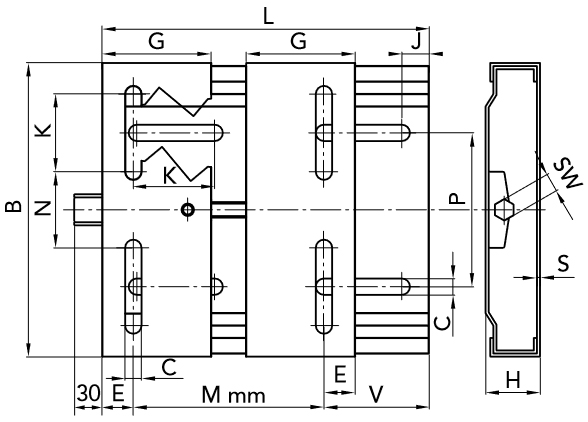 Schema tecnico slitta motore chiaravalli