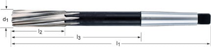 Alesatore Manuale HSS DIN 206 B Spirale, Tolleranza H7, Diametri Da 1,0 A 30,0 Mm