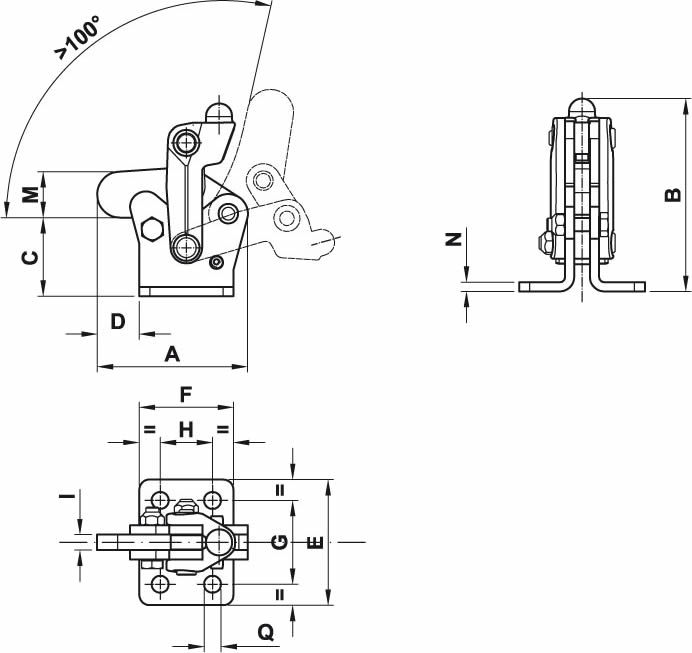 immagine dettagliata bloccaggio a ginocchiera LSC01