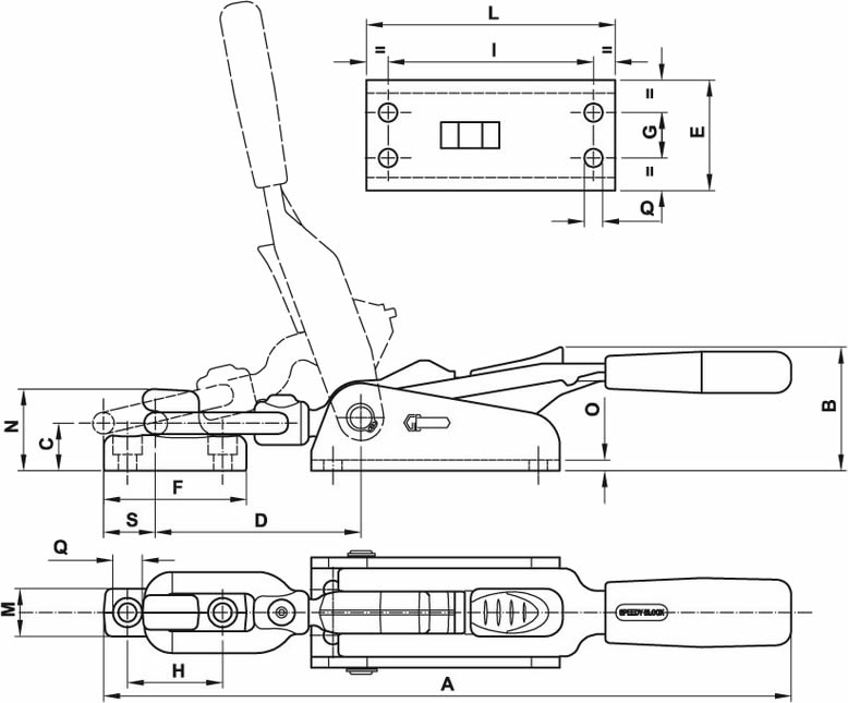 immagine dettagliata bloccaggio a tirante 1400/T5