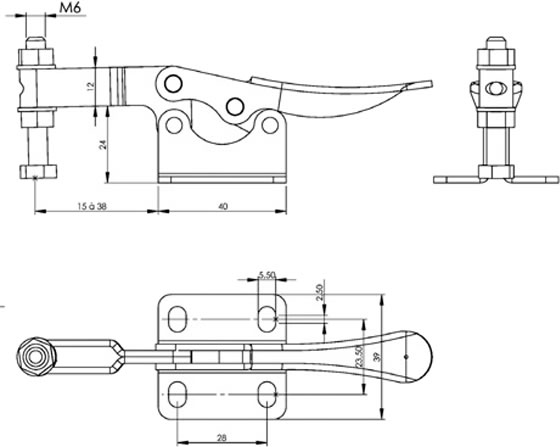 immagine dettagliata bloccaggio verticale SH-11