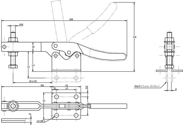 immagine dettagliata bloccaggio verticale SH-13