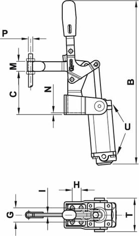 immagine dettagliata bloccaggio pneumatico 200/EPV3S