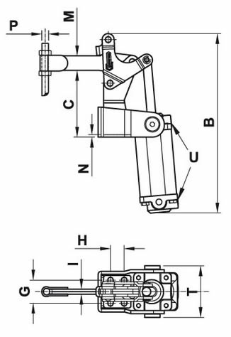 immagine dettagliata bloccaggio pneumatico 200/EPV3