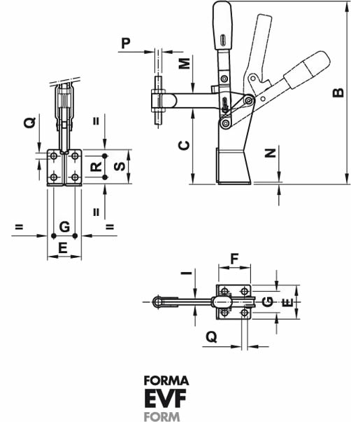 immagine dettagliata bloccaggio verticale 200/EVF