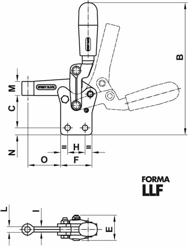 immagine dettagliata bloccaggio verticale rinforzato LLF01