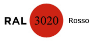 colore rosso RAL 3020