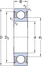 dimensioni cuscinetto 61807