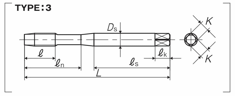 dettagli dimensioni maschio PO-VA yamawa