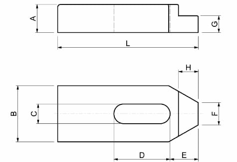 Dimensioni Staffe regolabili con vite passo standard SPD S211