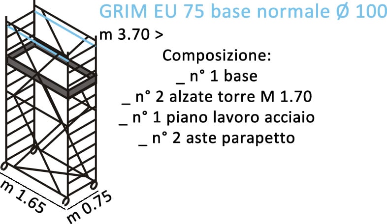 composizione ponteggi GRIM EU 75