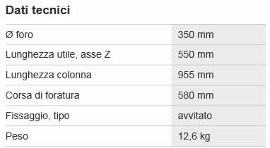 Dettagli supporto a colonna trapano carotatore BOSCH