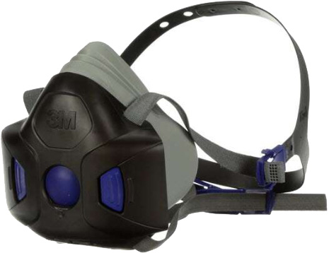 dettaglio respiratore a semimaschera 3M HF-800 Secure Click