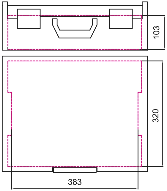 Dimensioni valigetta C99V1 Beta