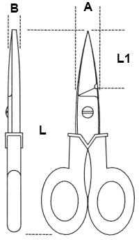 Dimensioni forbici elettricista 1128BM Beta