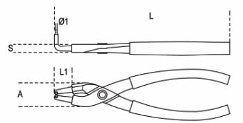 Misure pinze 1034 Beta