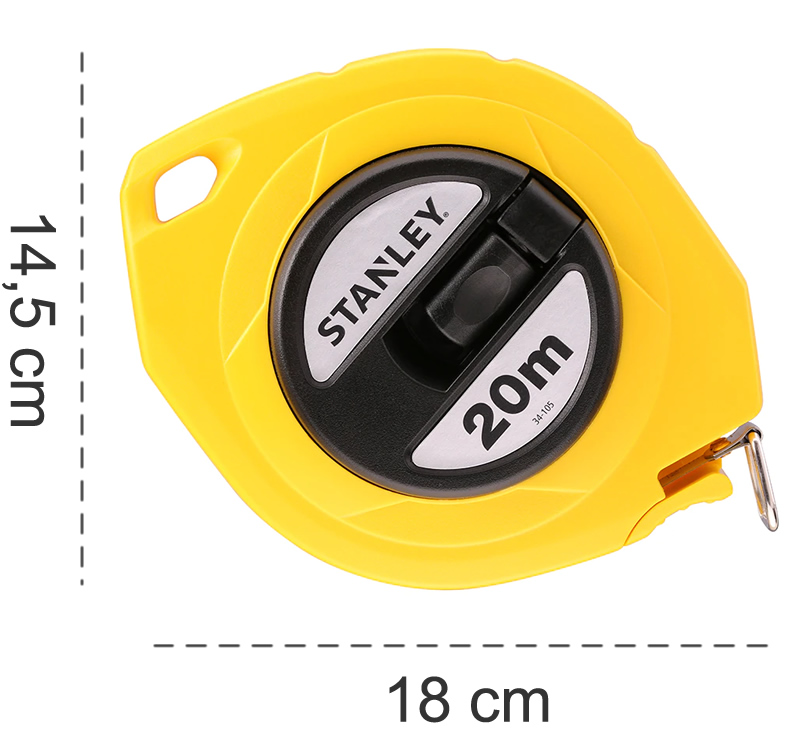 Dimensioni rotella metrica compatta Stanley