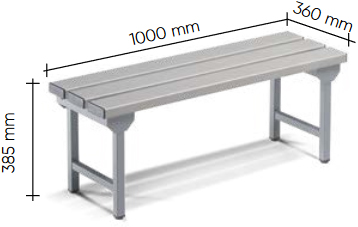 dimensione panca spogliatoio Fami 1000mm