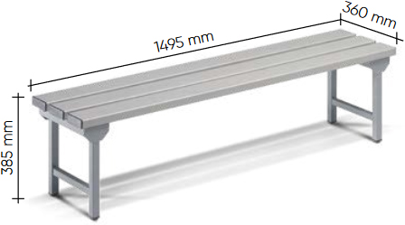 dimensione panca spogliatoio Fami 1495mm