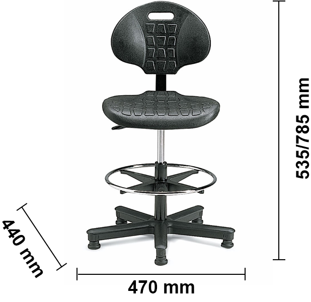 Dimensione sedia poliuretano Fami